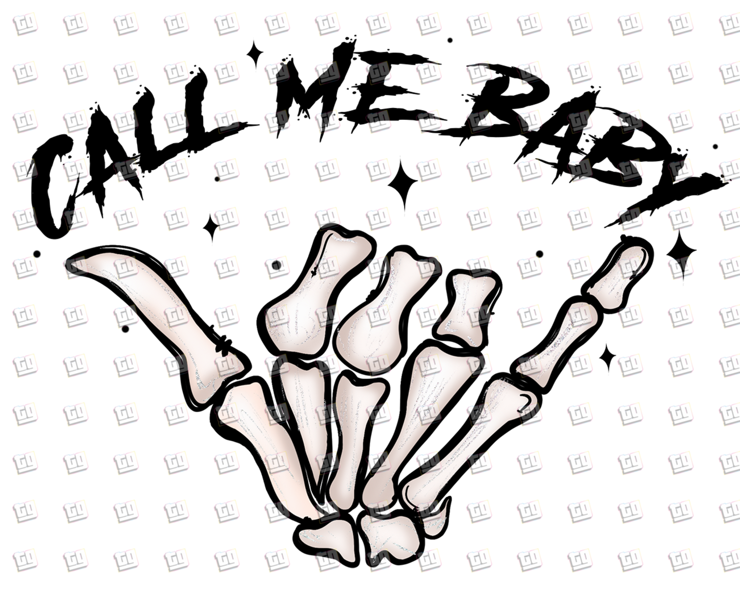 Call Me Baby (Skeleton Hand) - Valentines - DTF Transfer