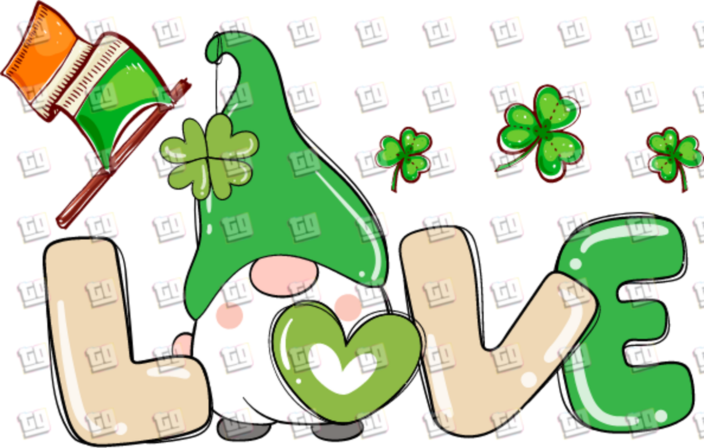 Love Gnome Irish - St. Patrick's Day - DTF Transfer