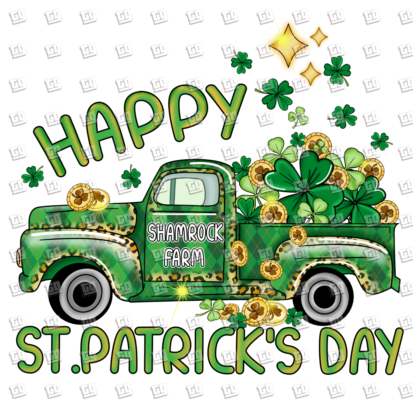 Happy St. Patrick's Day Shamrock Farm - St. Patrick's Day - DTF Transfer