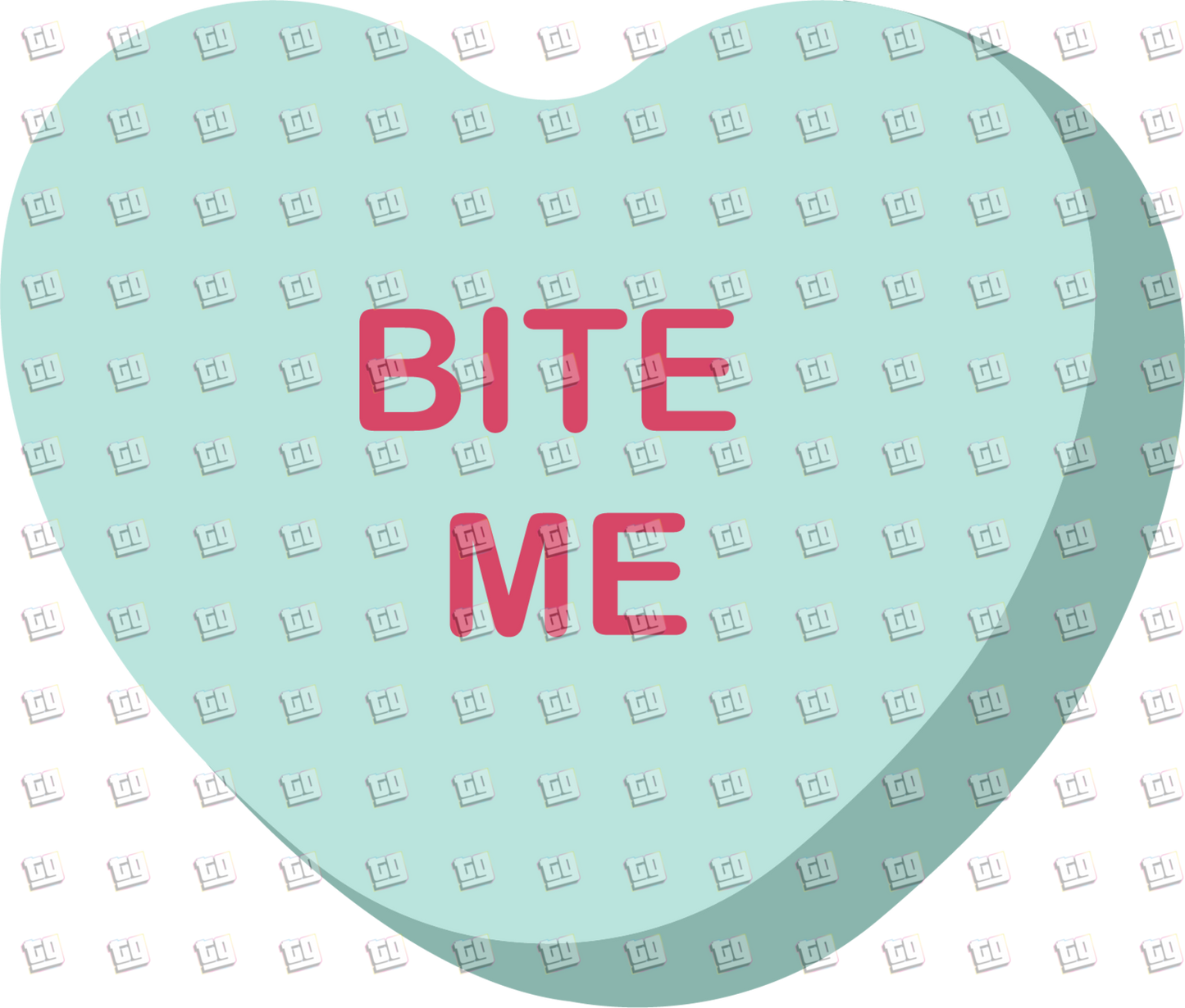 Bite Me Candy Heart - Valentines - DTF Transfer