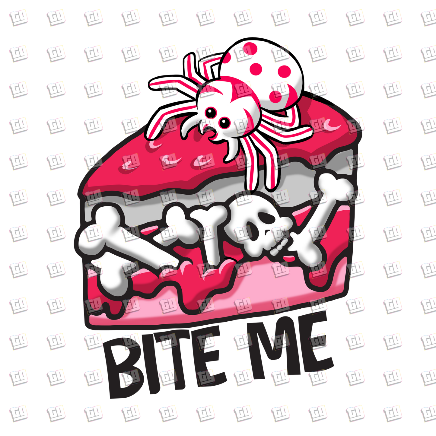 Bite Me Cake Slice - Valentines - DTF Transfer