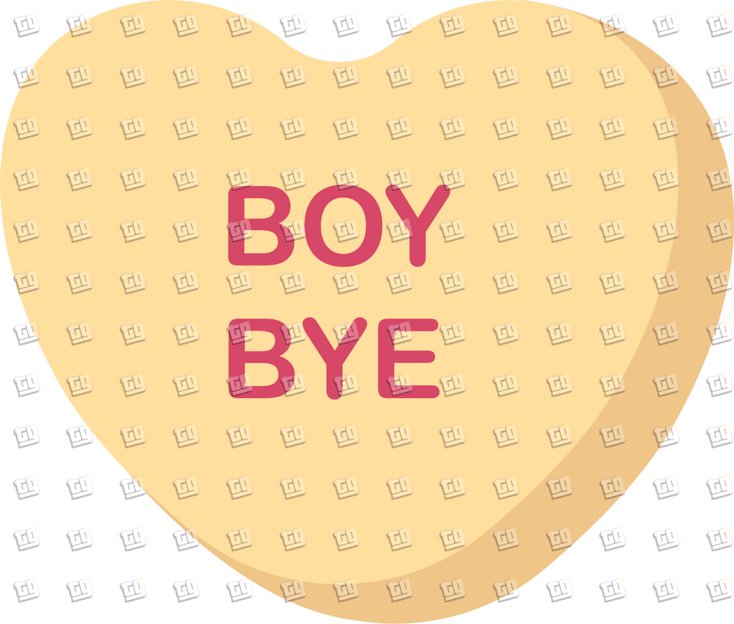 Boy Bye Candy Heart - Valentines - DTF Transfer