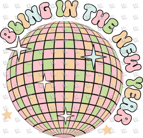 Bling In The New year Disco Ball - New Years - DTF Transfer