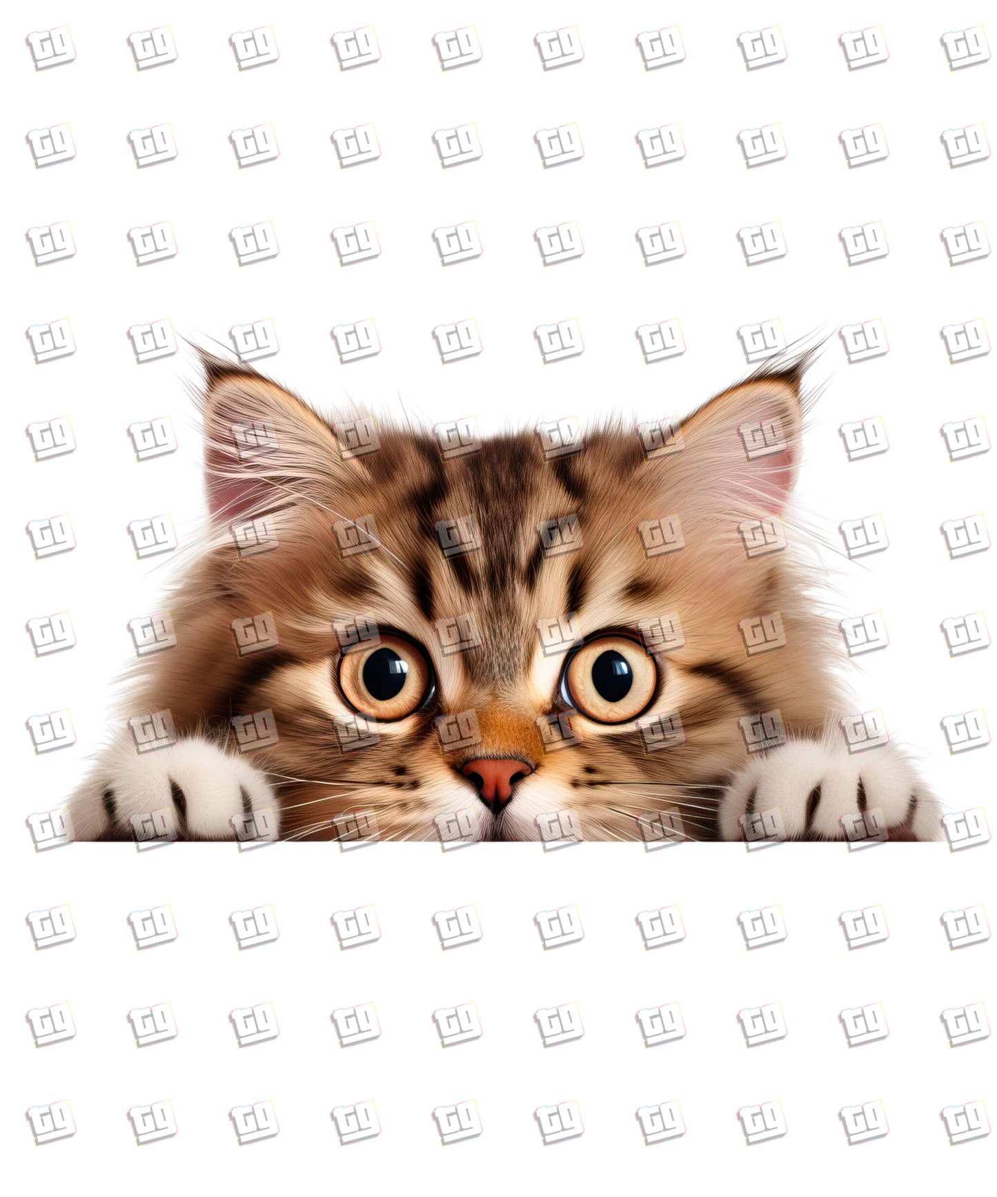 Siberian Cat Peeking - Cat - DTF Transfer