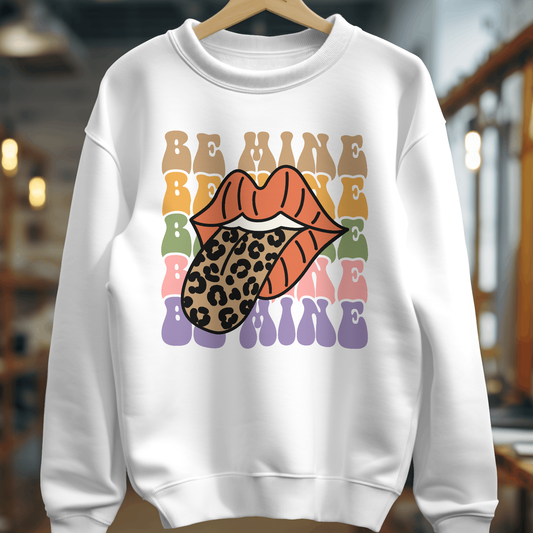 Be Mine (Lips, Leopard Tongue) - Valentines - DTF Transfer